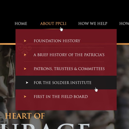 PPCLI Foundation website Design by Infinityデザイナー