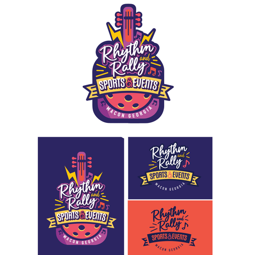 Music Meets Pickleball! Cool, musical logo for sports facility Design by PrettynPunk