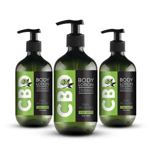 CBD Body Lotion Label Design Contest Design by GayanMH