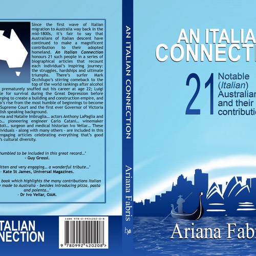An Italian Connection: book cover design Diseño de CANDesigner