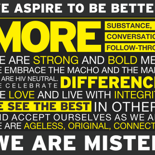 Typographic design of our mission statement | Banner ad contest