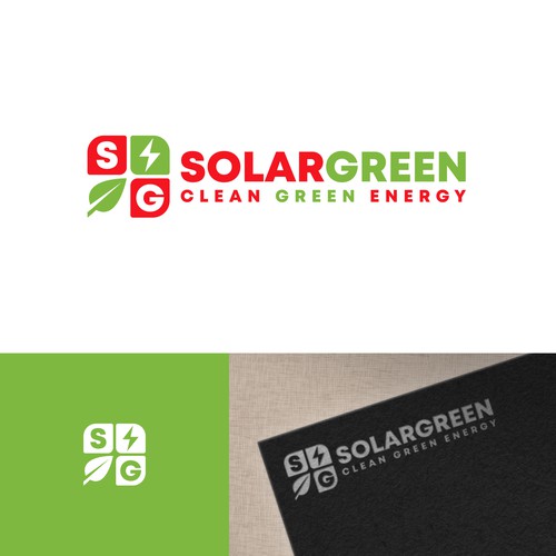 Logo for solar retailer, SolarGreen Design by Web Hub Solution