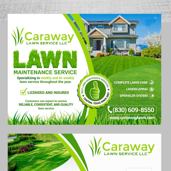 Lawn Service Postcard mailers Postcard, flyer or print contest