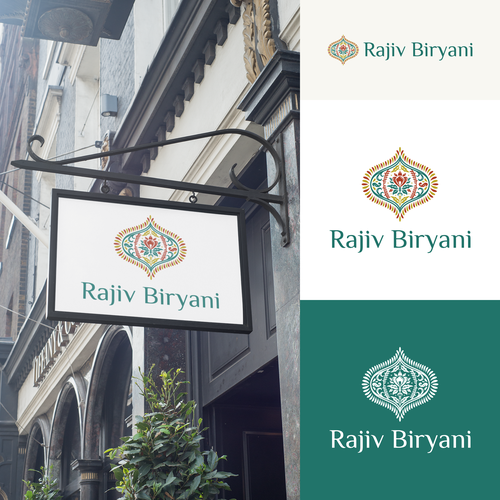 Indian Food Cloud Kitchen Logo Design, Rajiv Biryani Design by hendrajaya7