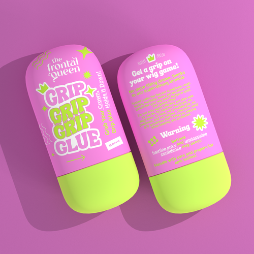 Design Wig Glue Product label  for a Viral Gen Z hair brand! Diseño de ilonaGi