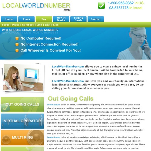 LocalWorldNumber.Com Site Design Contest Design by fusionds