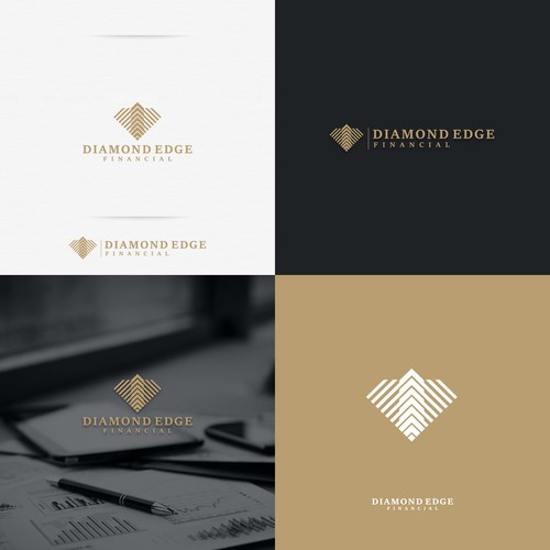 Create an elegant, understated luxury logo for Diamond Edge Financial Design by stevanga