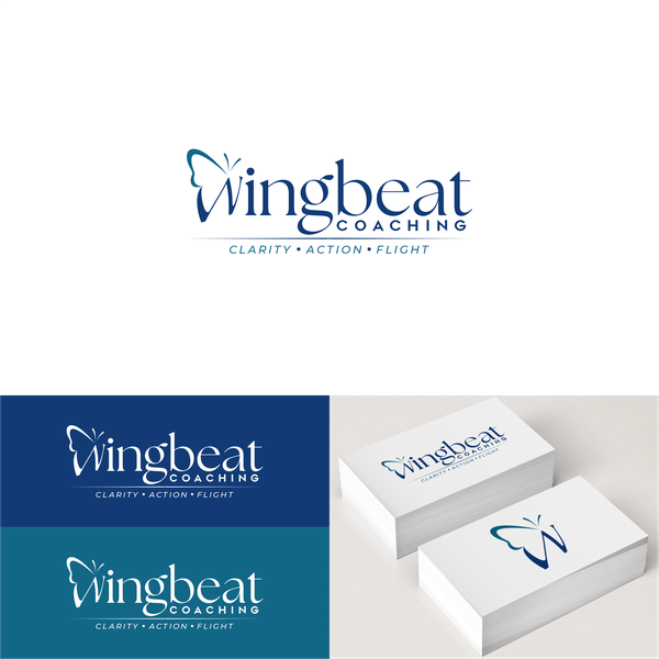 Professional butterfly logo for life coaching business -Wingbeat Coaching