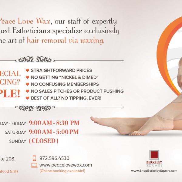 Flyer for Peace.Love.Wax