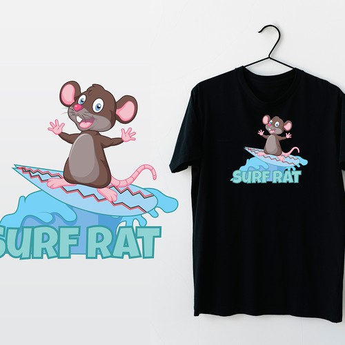 Surf Rat (Please design my husband's childhood comic book character) Design by Diana Dnes