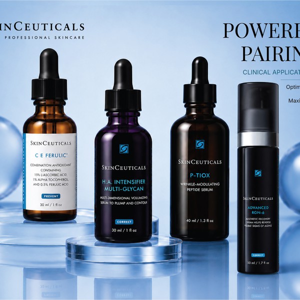 Skincare products postcard design