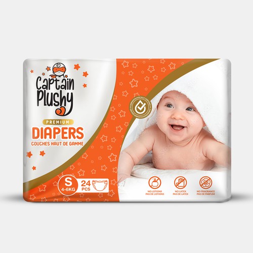 Packaging for playful baby diapers brand Design by Rajith Shantha