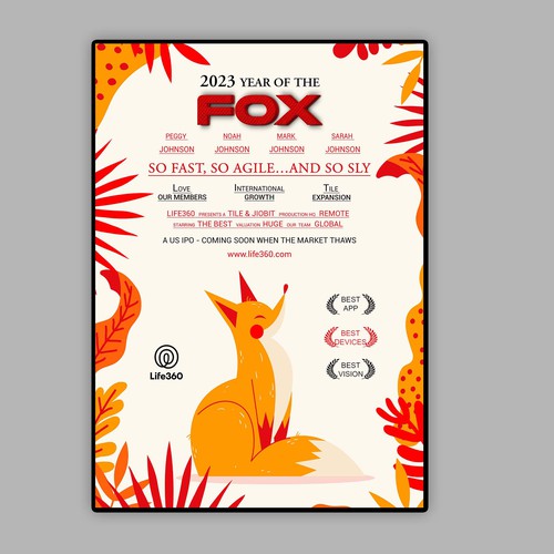 Design di Life360 2023 Year of the Fox Poster di CREATIVE ARTIFLEX