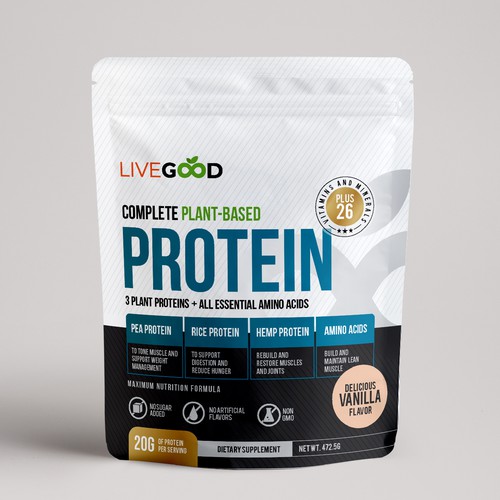 ***GUARANTEED PRIZE*** - LABEL DESIGN for Protein Powder -*****NEW***** Design by Shereef_CM