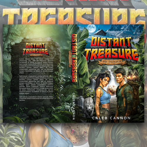 Fiction Book Cover for a Vibrant Jungle Adventure Design by 【E-Django】