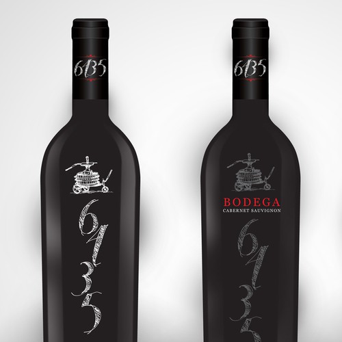 Chilean Wine Bottle - New Company - Design Our Label! Design by NowThenPaul