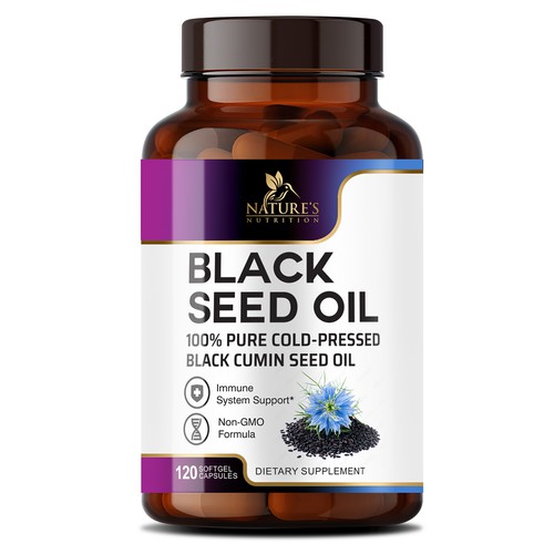 Natural Black Seed Oil Design Needed for Nature's Nutrition Design by sapienpack