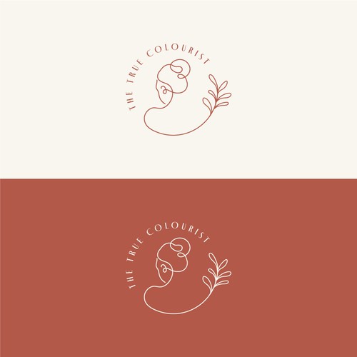 warm boho salon logo with simple style incorporating hair or symbol or flowers/leaves, aztec, earthy natural design Diseño de anx_studio