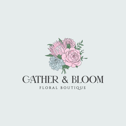 A gorgeous eye catching logo design for a new floral boutique Design by Betula♥️