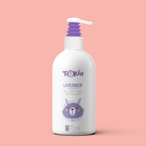 Design a simple, modern, soothing product label for a kids skincare product! Design by Totoya