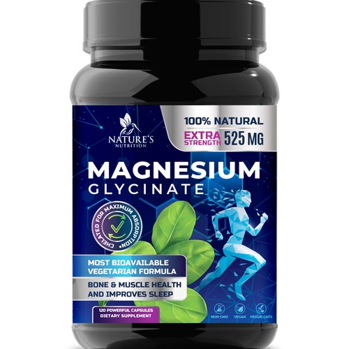 Natural Magnesium Glycinate Design needed for Nature's Nutrition Design by Wfemme