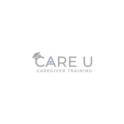 Fun yet sophisticated logo for our new training program, Care U. Design by 3nigma