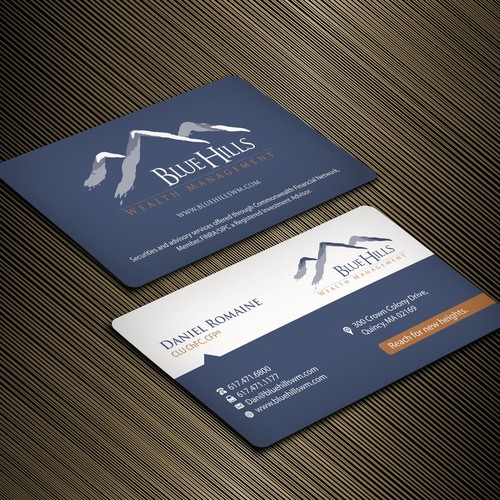 Blue Hills Wealth Management really needs a new business card design ...