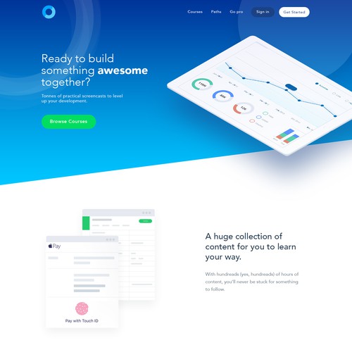 Codecourse needs an awesome new homepage Design by MercClass