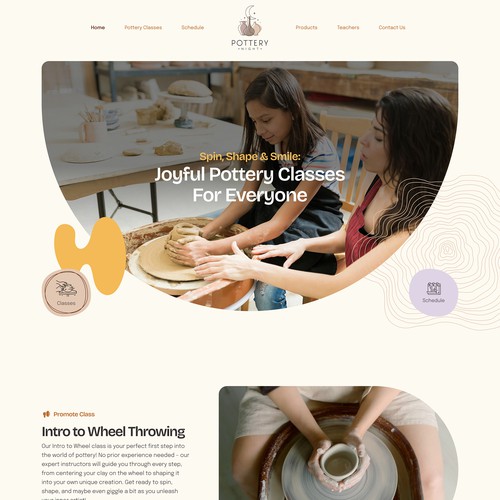 Designs | Site to introduce Pottery Class schedule/curriculum ...