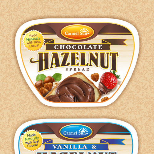 Modern Chocolate Hazelnut Spread Label Product label contest