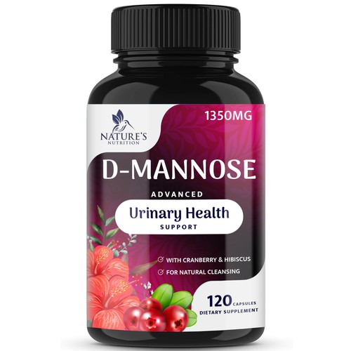 Colorful D-Mannose Design Needed for Nature's Nutrition Design by R O S H I N