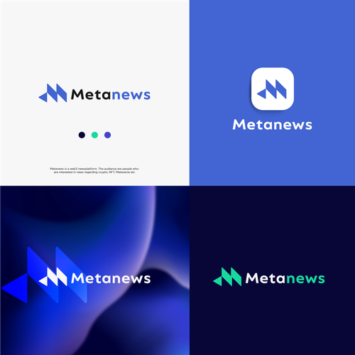 Design a logo for a web3 News platform called MetaNews Design by SushiRoll