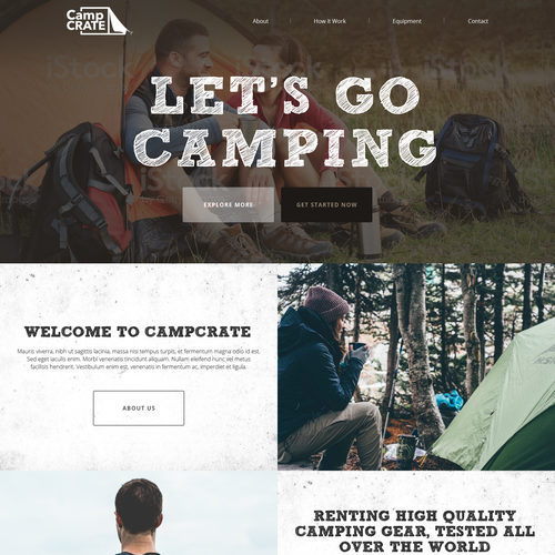 New Outdoor Camping Equipment Company needs a website design! 