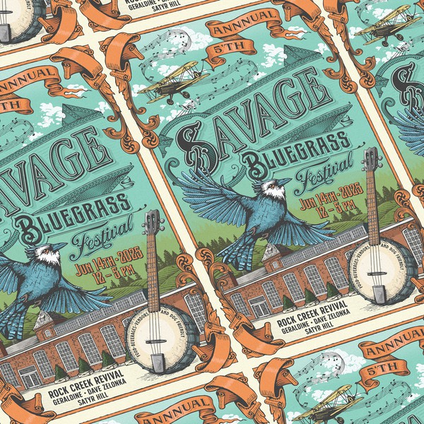 Savage Bluegrass Annual 5'th Festival poster