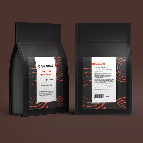 Cascara tea label-ontwerp door Experiva