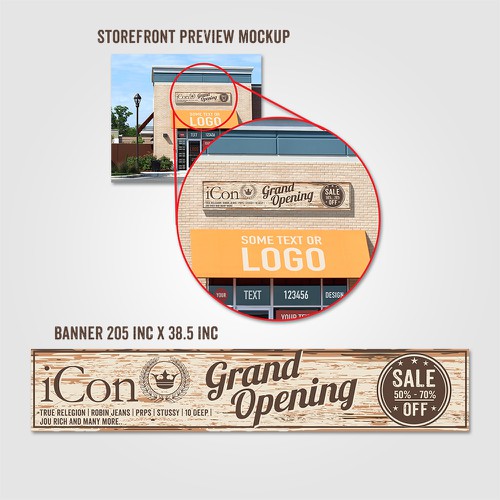 CASUAL STREET WEAR CLOTHING STORE GRAND OPENING SIGN Design by miminoo