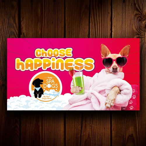 Choose Happiness Banner Design Design by yashva2018