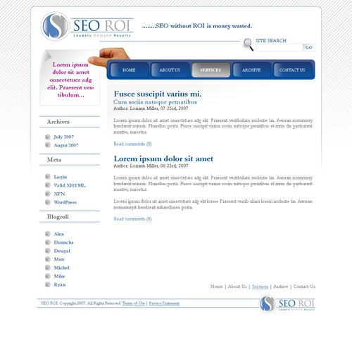 $355 WordPress design- SEO Consulting Site デザイン by mrpsycho98