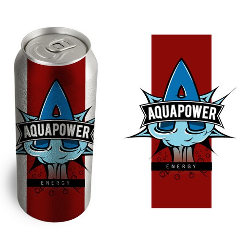 AQUAPOWER ENERGY DRINKS Design by jon whelan