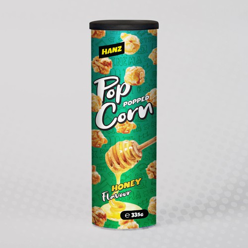 Premium Quality Popped Pop Corn Packaging Design réalisé par Dimario Moretti