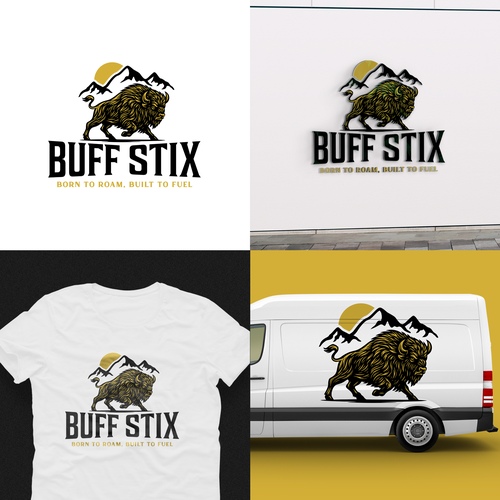 Buff Stix...Lean, Delicious, Buffalo Strong. Design by Brazuca Studio