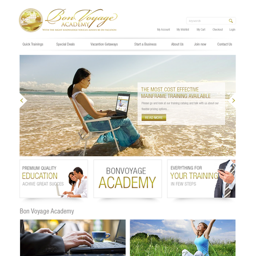 website design for BonVoyage Academy Ontwerp door Hitron_eJump