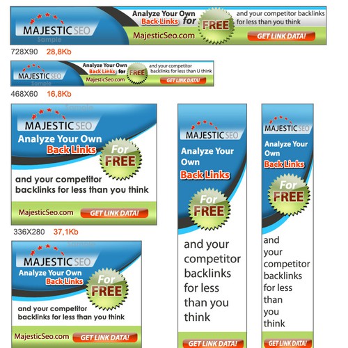 Banner Ad Campaign for Majestic SEO Design by Heru017