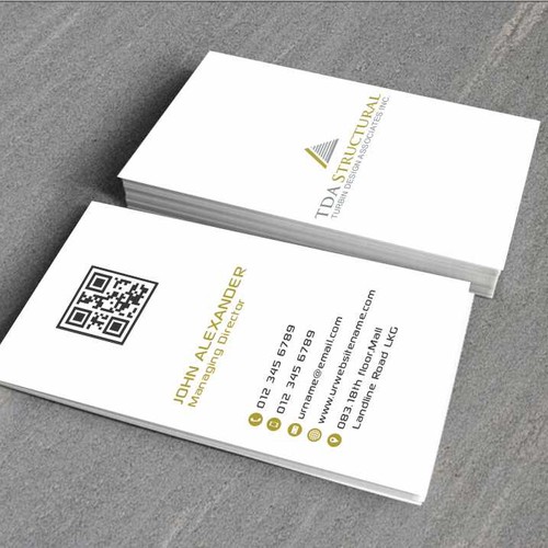 modern professional business card for a structural