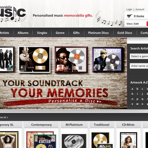 Design di New banner ad wanted for Memorabilia 4 Music di Underrated Genius