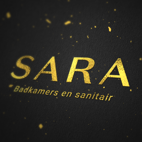 Logo moet SARA zijn ipv saar, letters moeten beeldmerk worden, ‘Badkamers & Sanitair’ eronder!! Design by Clocksmith