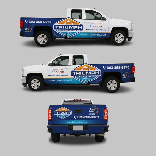 HVAC Truck Wrap Design por Djiwangga