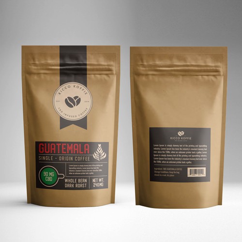 Industrial Modern Coffee Bag & Label Design Design by JavanaGrafix