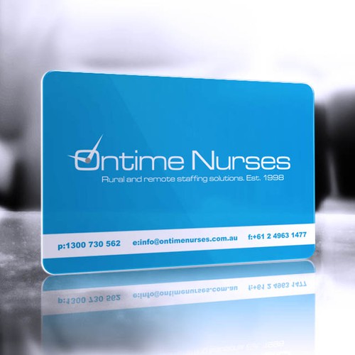 logo and business card for Ontime Nurses Réalisé par ROSARTS