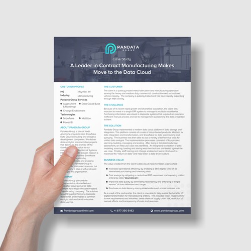 Case Study Template - Data Analytics Consulting Design by Zarabrook